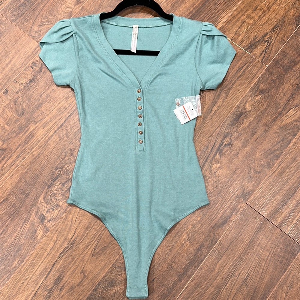 Intimately Free People, bodysuit, size XS, NWT, Cascaoa Teal beautiful color